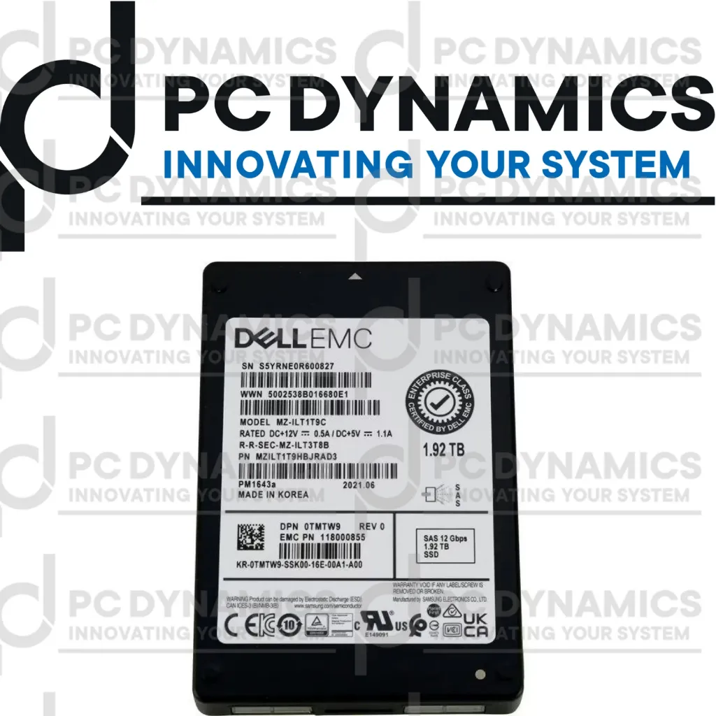 SSD SAS Dell 1.92TB TMTW9 PM1643a