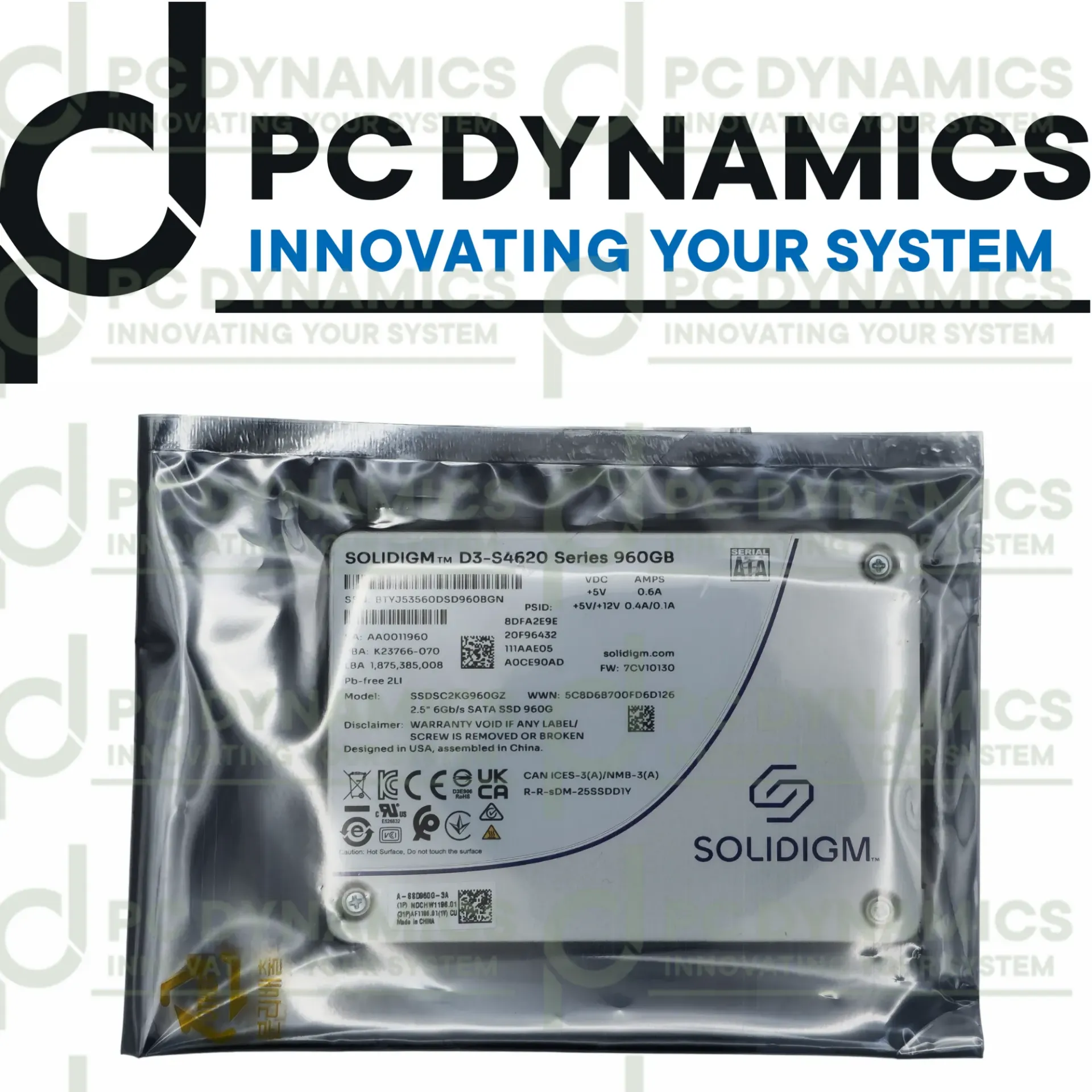 SSD Solidigm Intel D3-S4620 960GB SSDSC2KG960GZ