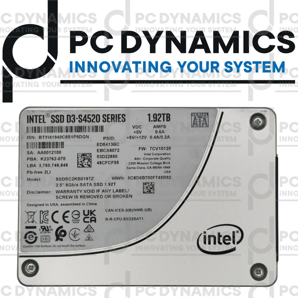 [Intel 1.92TB] SSD Intel 1.92TB D3-S4520 SSDSC2KB019TZ