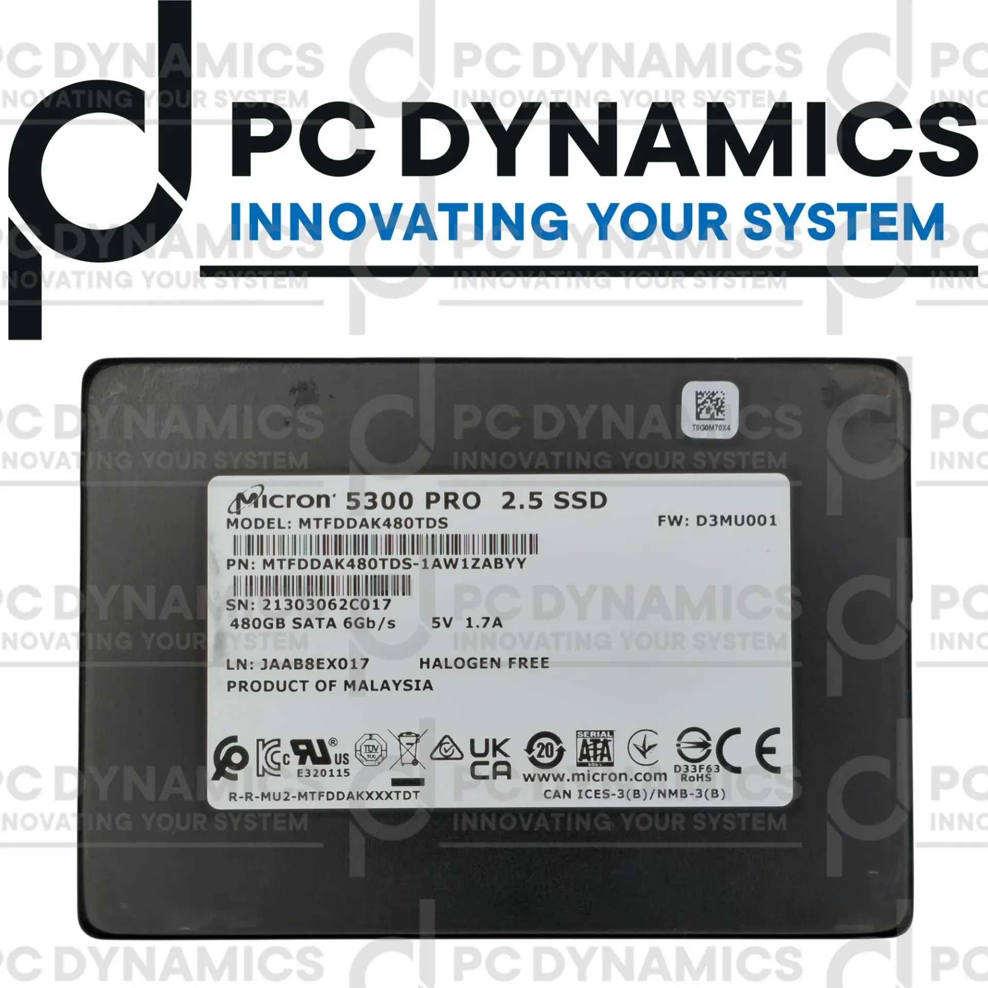 SSD Micron 5300 PRO 480GB MTFDDAK480TDS