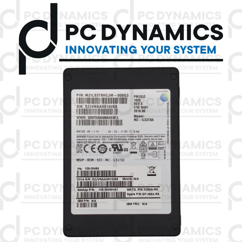 [3.84 SSD SAMSUNG] SSD Samsung 3.84TB PM1633 CONVERTED 512B  MZ-ILS3T8A