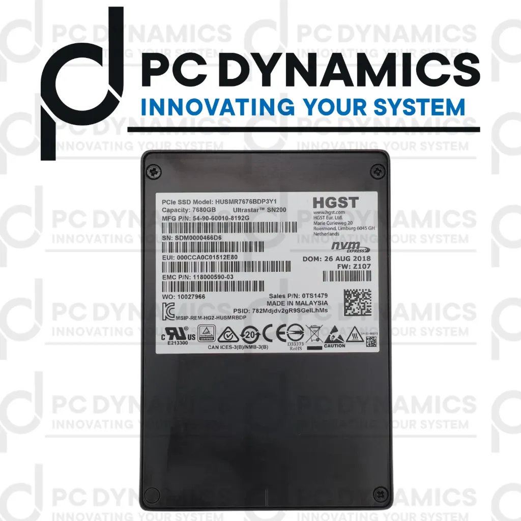 SSD HGST Ultrastar 7.68TB SN200 HUSMR7676BDP3Y1 U.2 NVMe