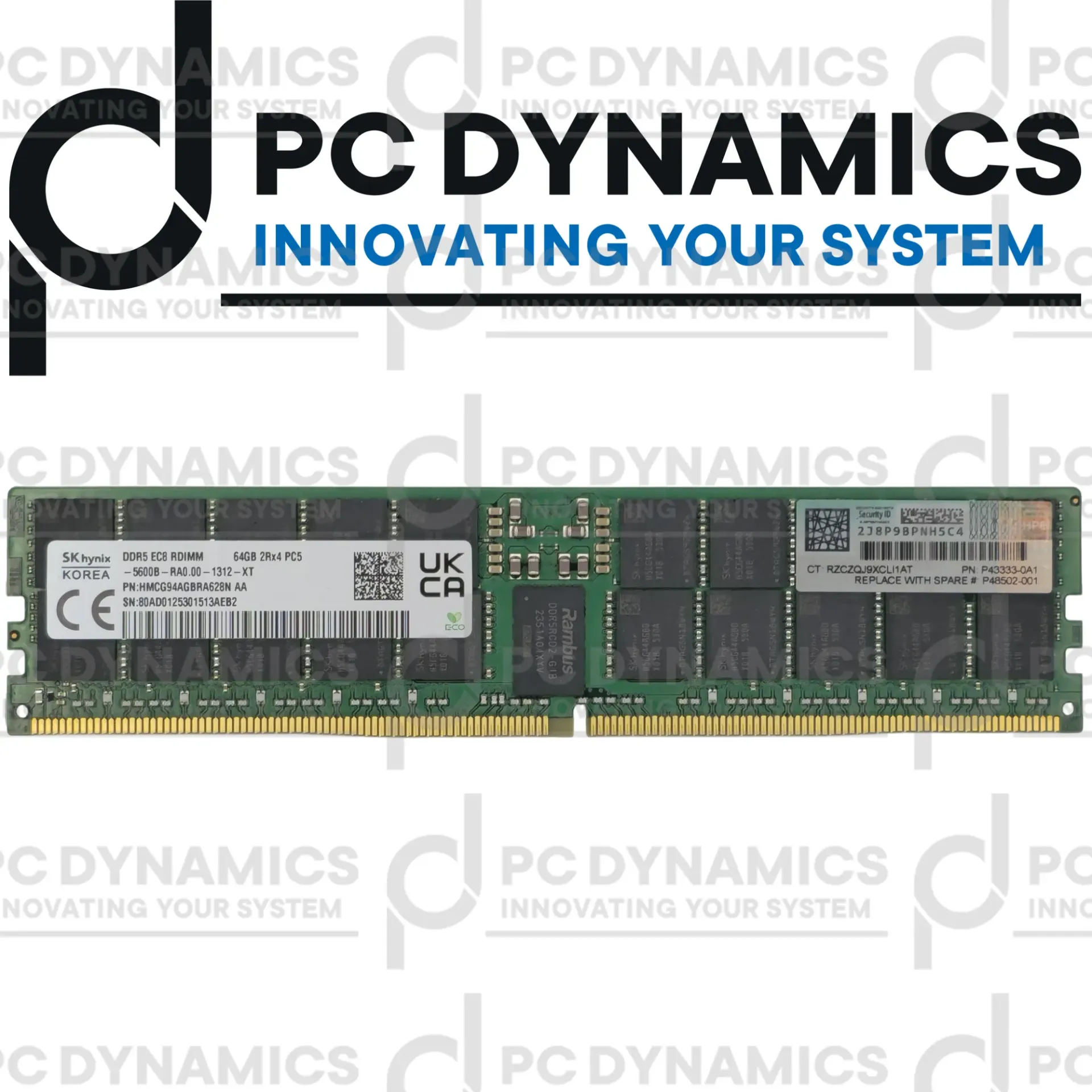 RAM HPE 64GB 4800 2Rx4 P43331-B21 P43333-0A1 DDR5