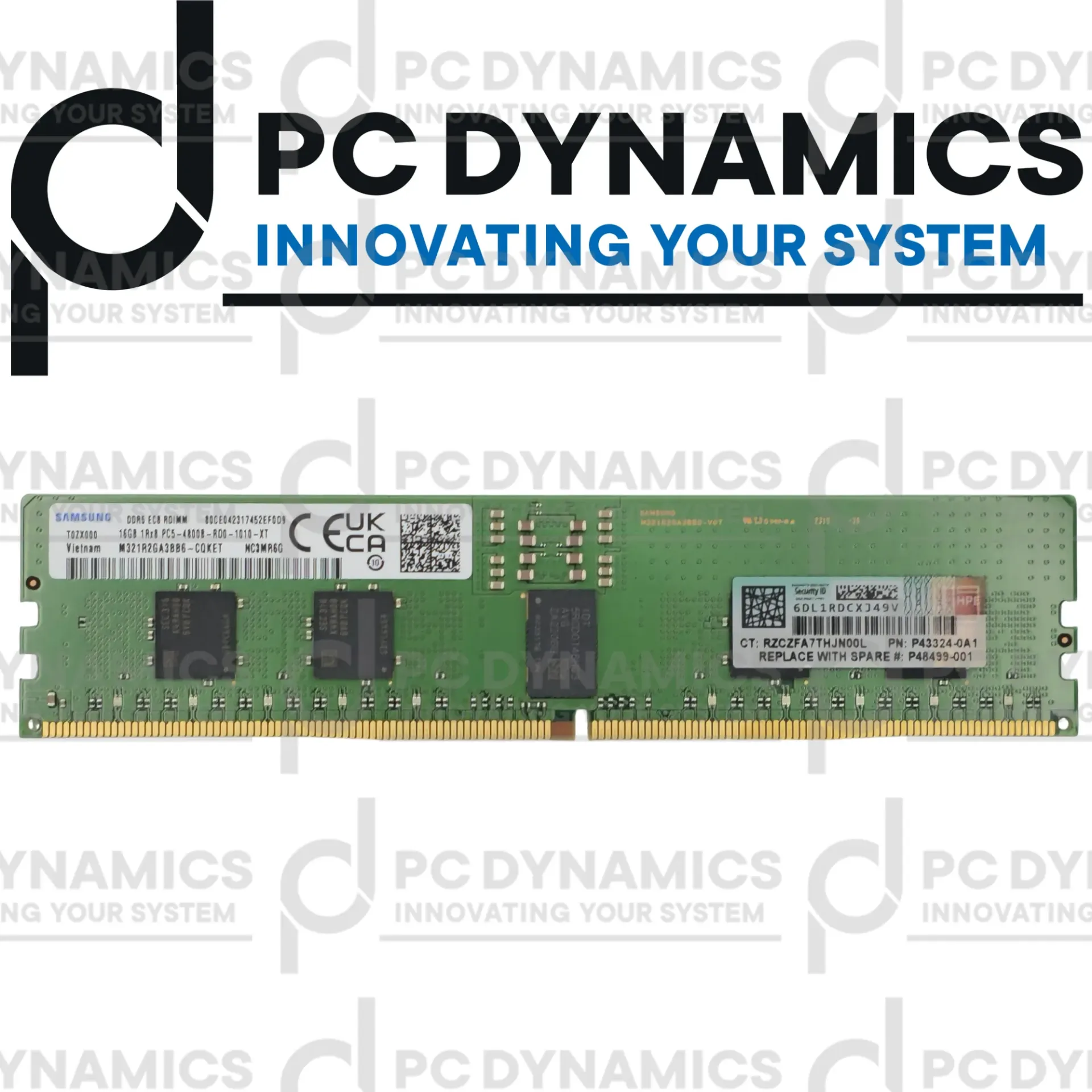 RAM HPE 16GB 4800 1Rx8 P43322-B21 P48499-001