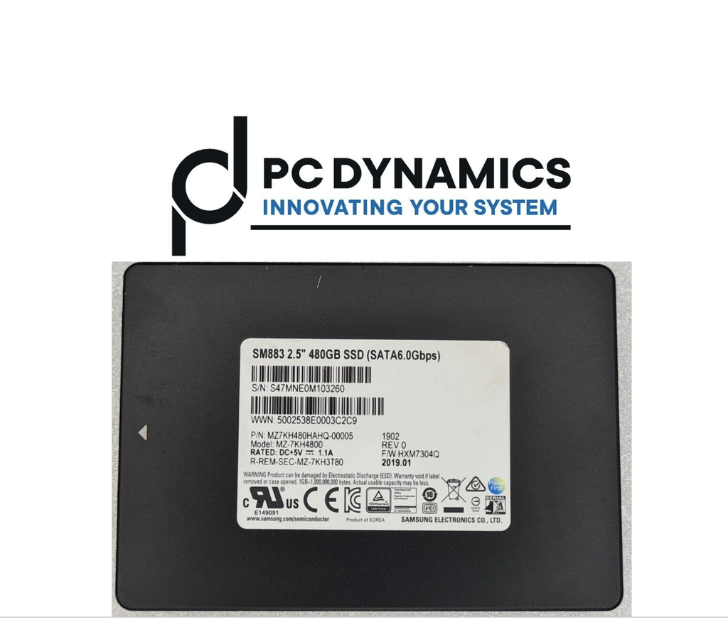 SSD Samsung 480GB SM883 MZ7KH480HAHQ MZ-7KH4800