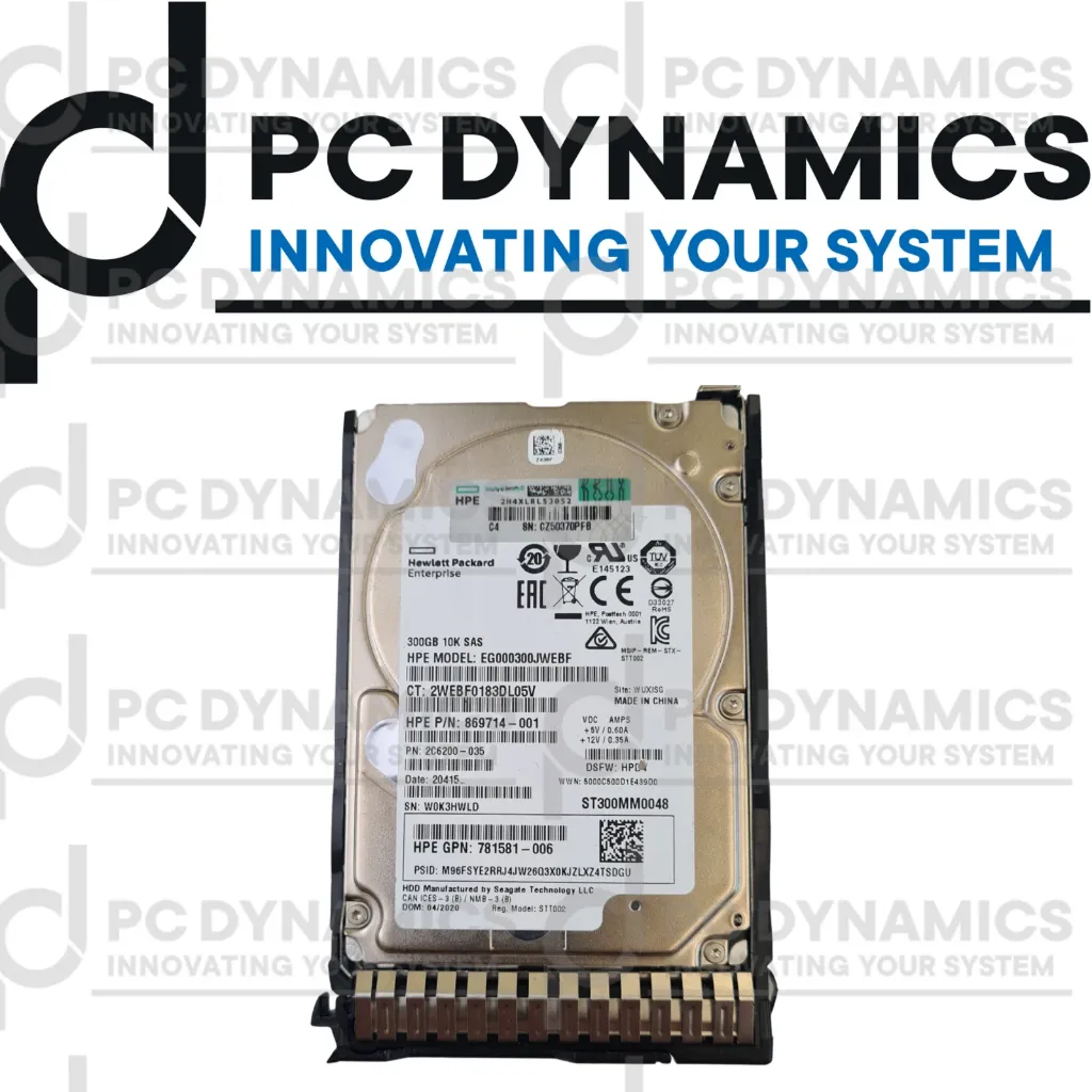 [872735-001 872475-B21] HDD HPE 300GB 12G 10K SAS 2.5" 872735-001 872475-B21