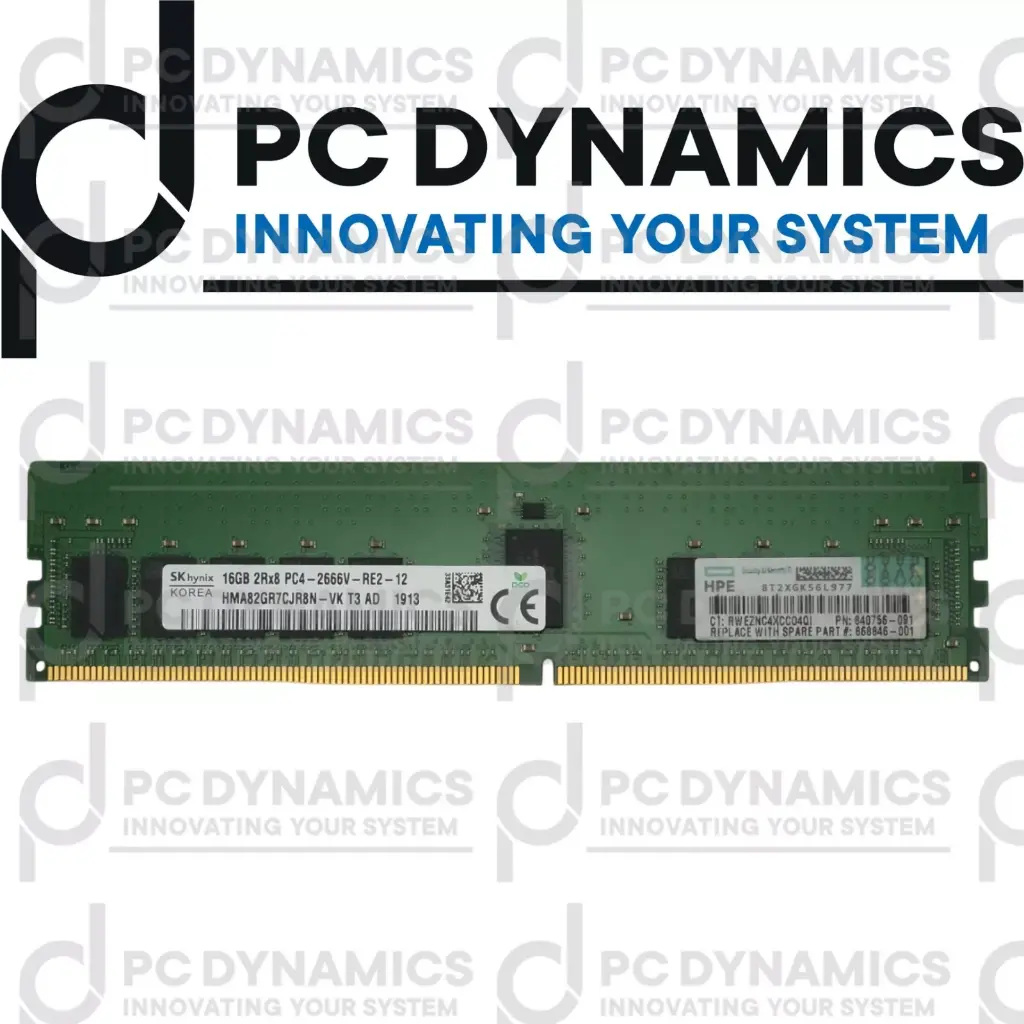 RAM HPE 16GB 2666 2Rx8 835955-B21 868846-001 840756-091