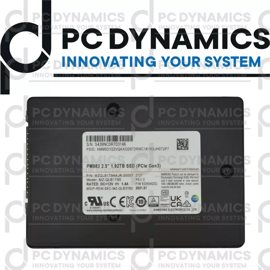 SSD Samsung 1.92TB PM983 MZQLB1T9HAJR-00007 PCIe GEN 3 NVMe