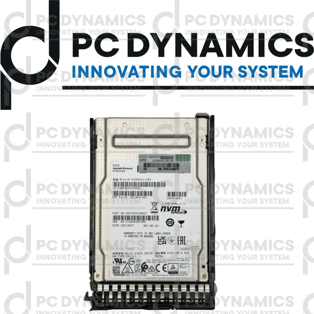 SSD P20794-001 HPE 1.6TB NVMe MP MU SFF SCN U.3 CD6