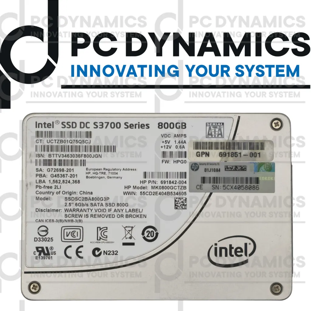 [691842-004] SSD Intel 800GB SSDSC2BA800G3P HP 691842-004
